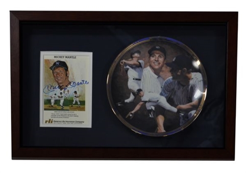 Mickey Mantle Plate w/ Signature